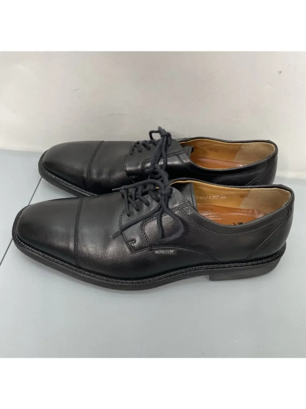 Mephisto Melchior Dress Oxfords Shoes Cap Toe Leather Black Mens 10.5